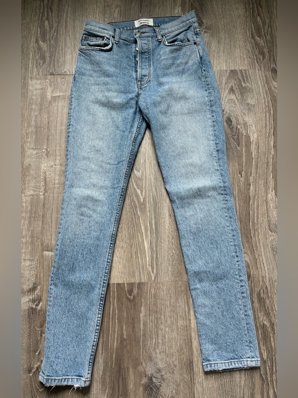 Reformation Women’s High Rise Straight leg Button Fly Jeans Size 27